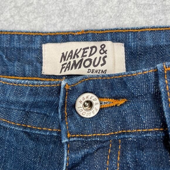 Naked & Famous Jeans Mens 29 (28 x 29) Golden Hour Slub Stretch Selvedge Denim - Picture 10 of 16